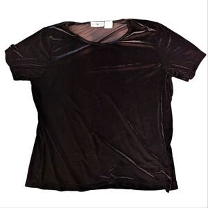 Women's White Stag 90s vintage black velour top size XL‎